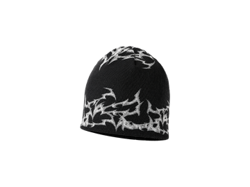 BLACK GREY ORNAMENTS BEANIE SIDE ARTS - Bonnet streetwear - Beanie SIDE ARTS
