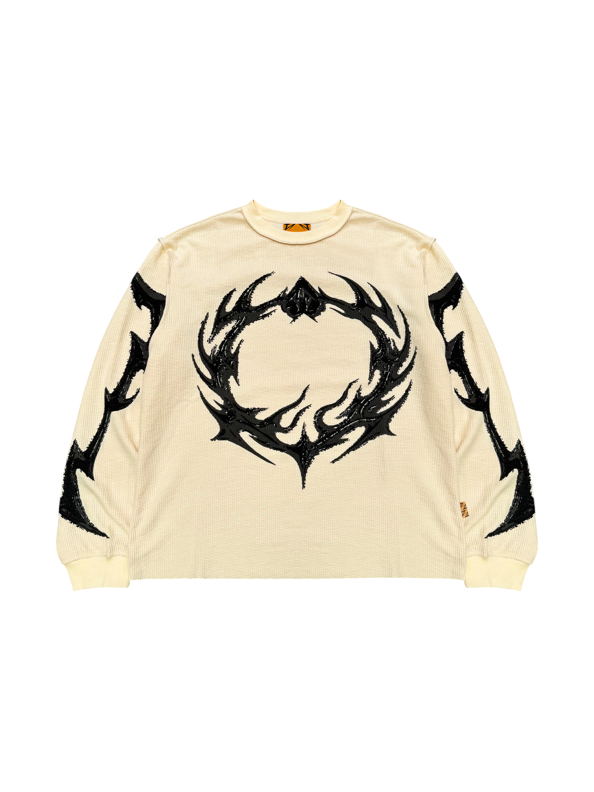 ORNAMENTS WAFFLE CREAM - Long Sleeve SIDE ARTS (1)