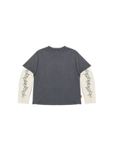 WASHED GREY LAYER TEE