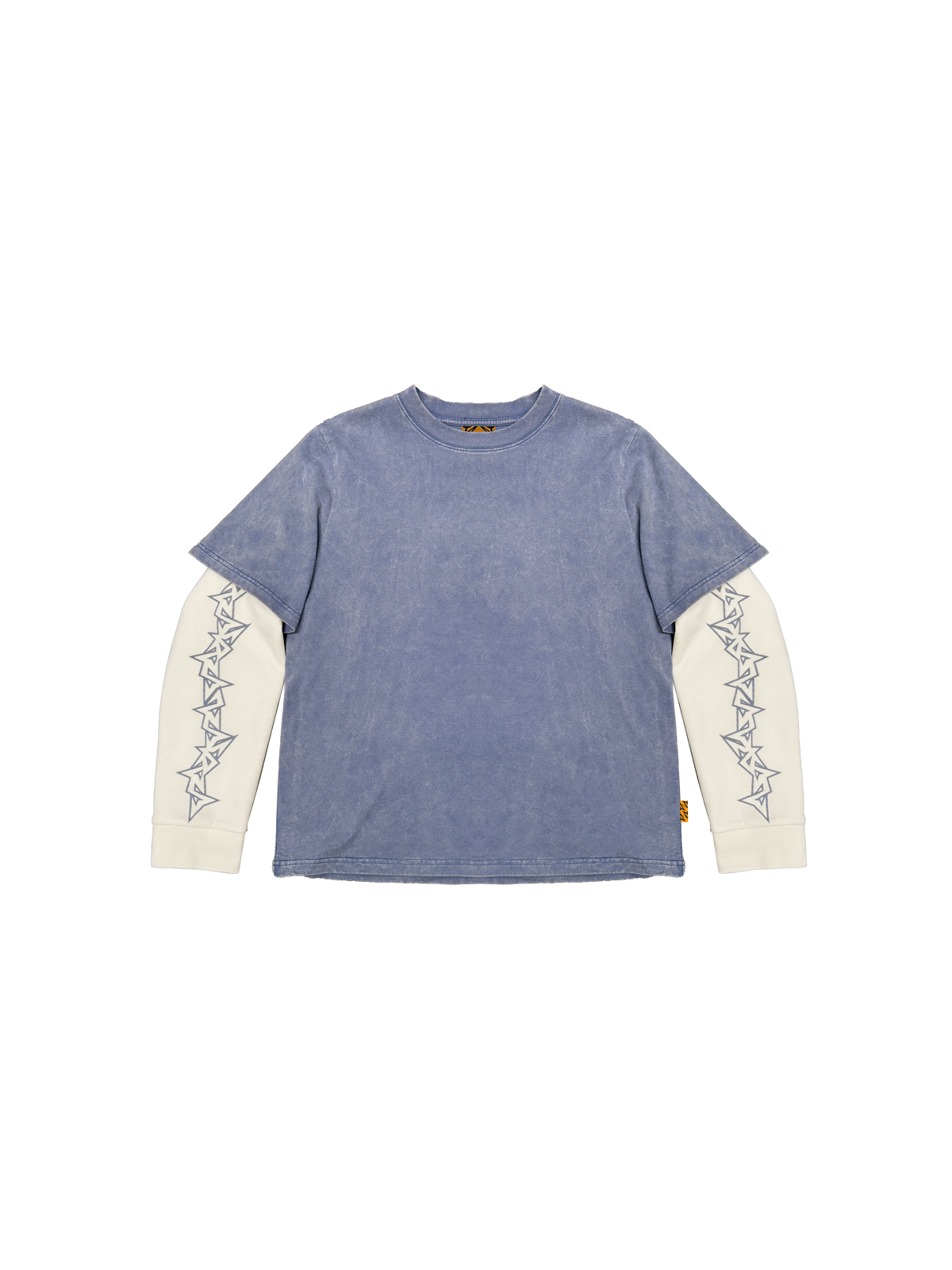 BLAU GEWASCHENES LAYER T-SHIRT - T-Shirt SIDE ARTS (1)