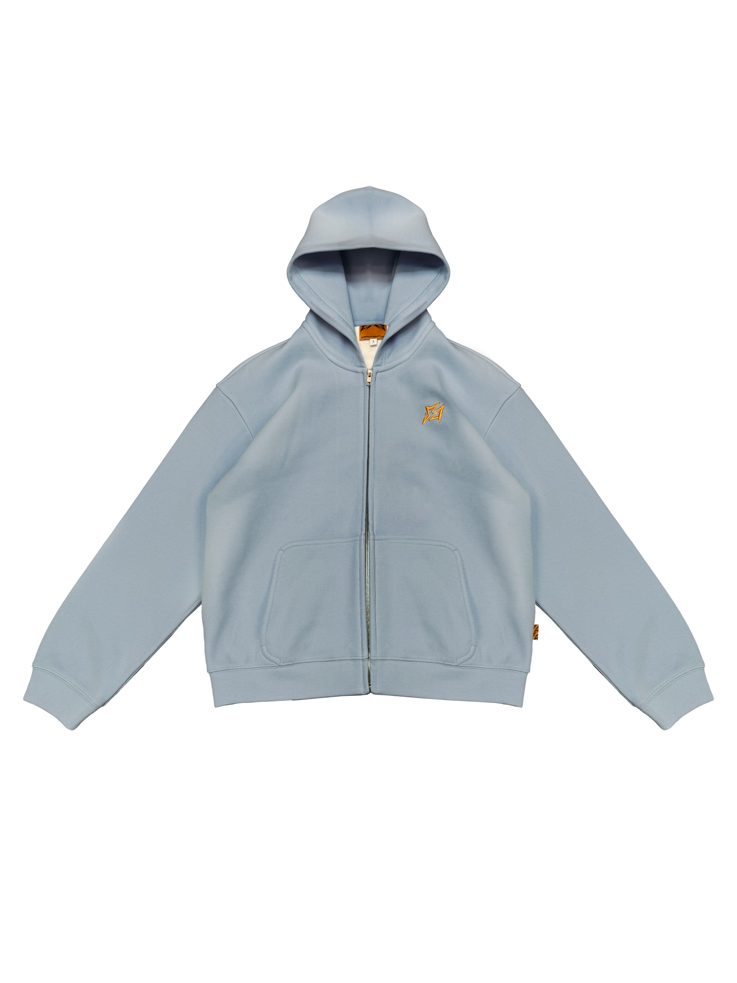 ICE BLUE HEAVY WAFFLE ZIP HOODIE