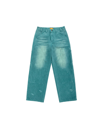 VINTAGE GREEN DOUBLE KNEE - Pants SIDE ARTS