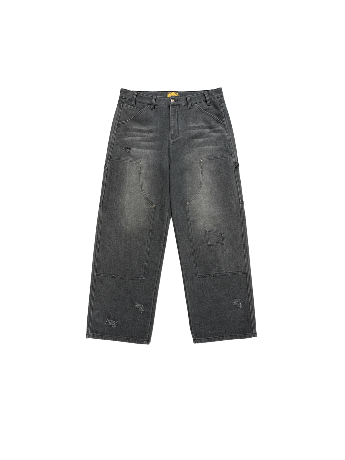 VINTAGE BLACK DOUBLE KNEE - Pants SIDE ARTS (1)