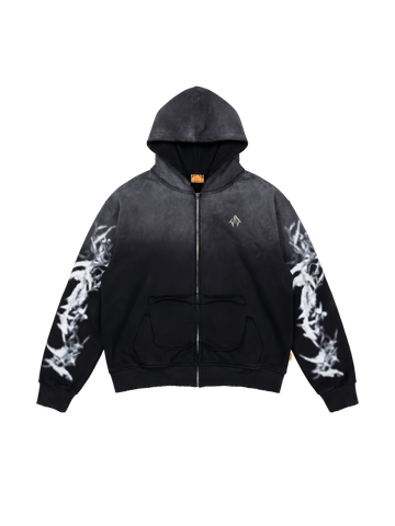 OBSIDIAN ZIP - Zip Hoodie SIDE ARTS