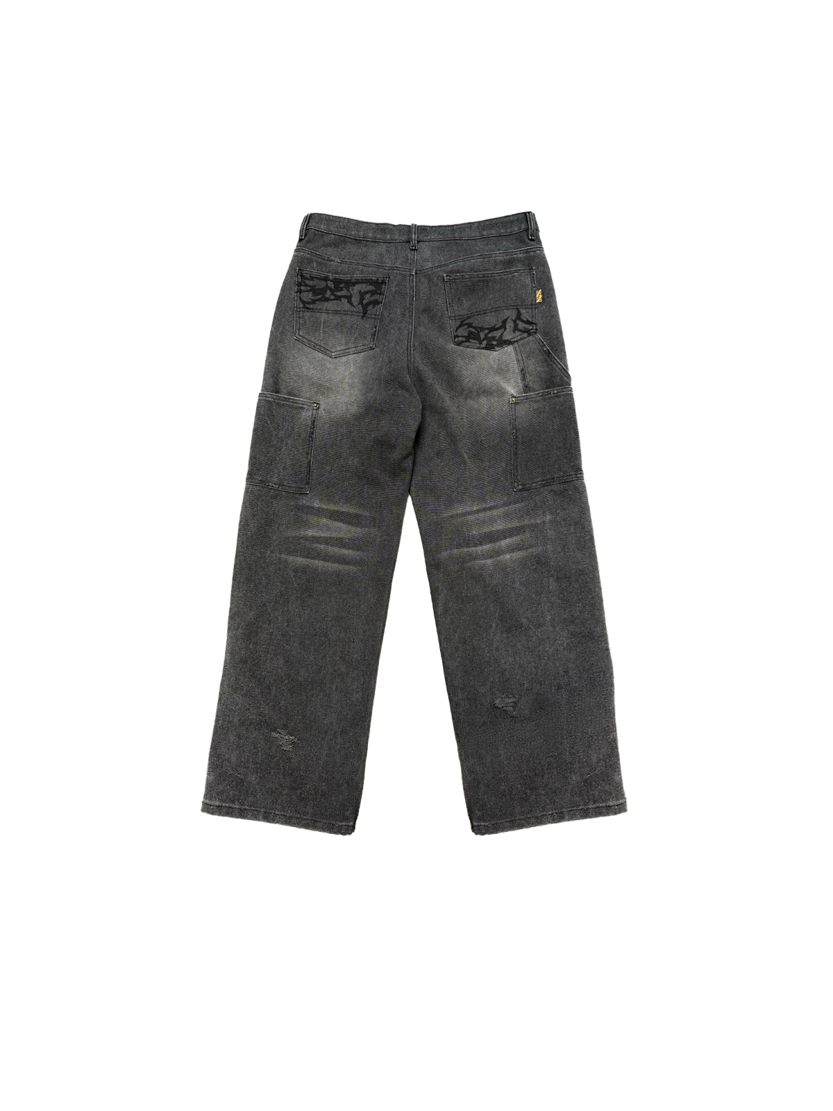 VINTAGE BLACK DOUBLE KNEE - Pants SIDE ARTS (2)