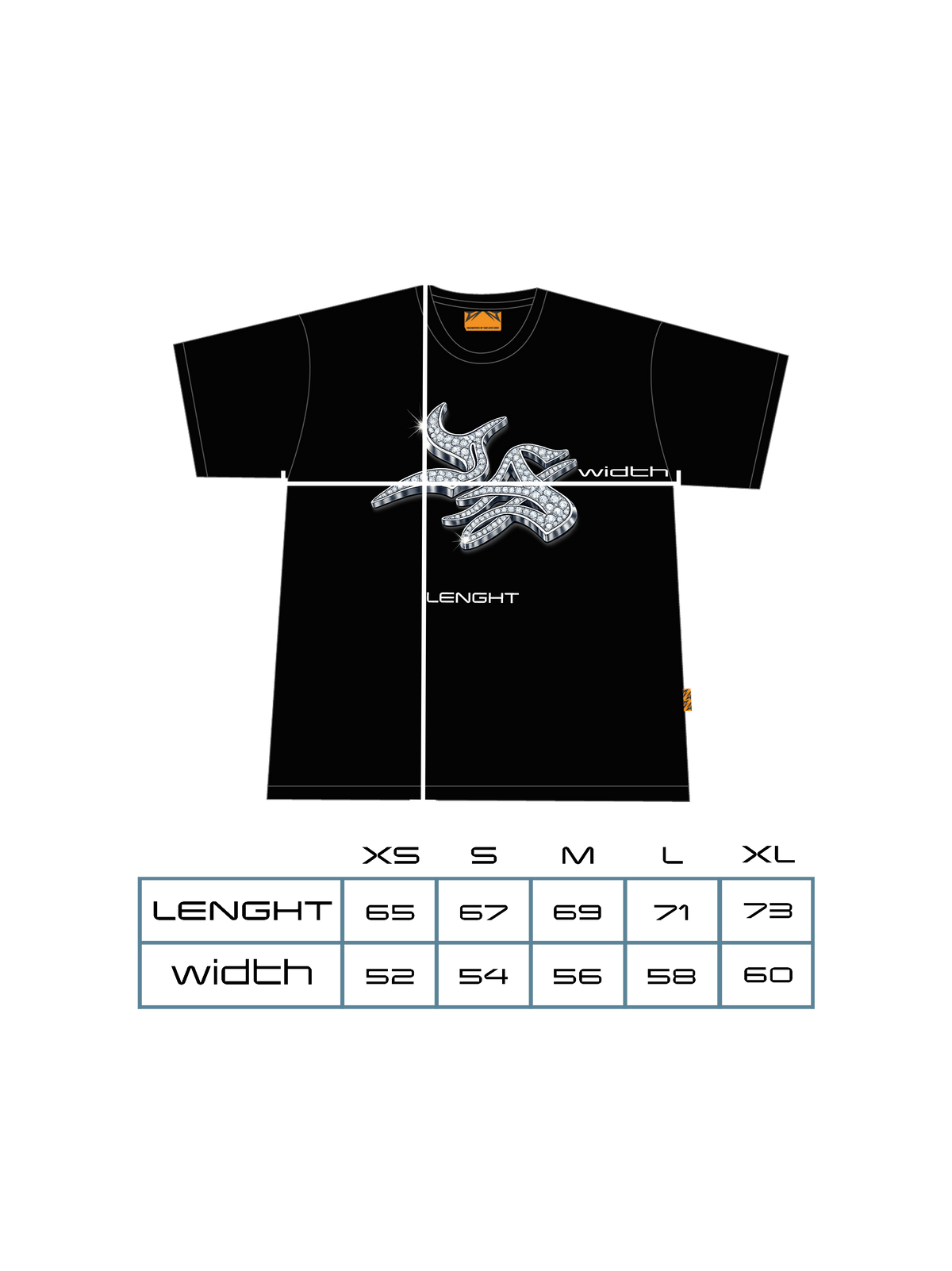 Größen & Passform — BLING LOGO TEE