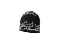 BLACK GREY ORNAMENTS BEANIE