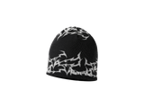 BLACK GREY ORNAMENTS BEANIE