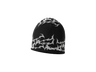 BLACK GREY ORNAMENTS BEANIE