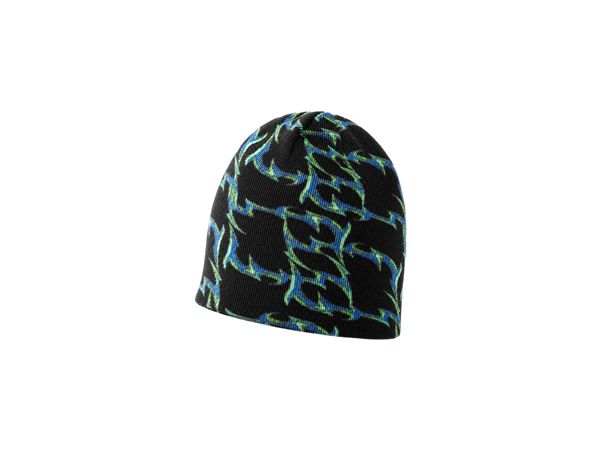 BLACK BLUE ORNAMENTS BEANIE SIDE ARTS - Bonnet streetwear - Beanie SIDE ARTS (1)