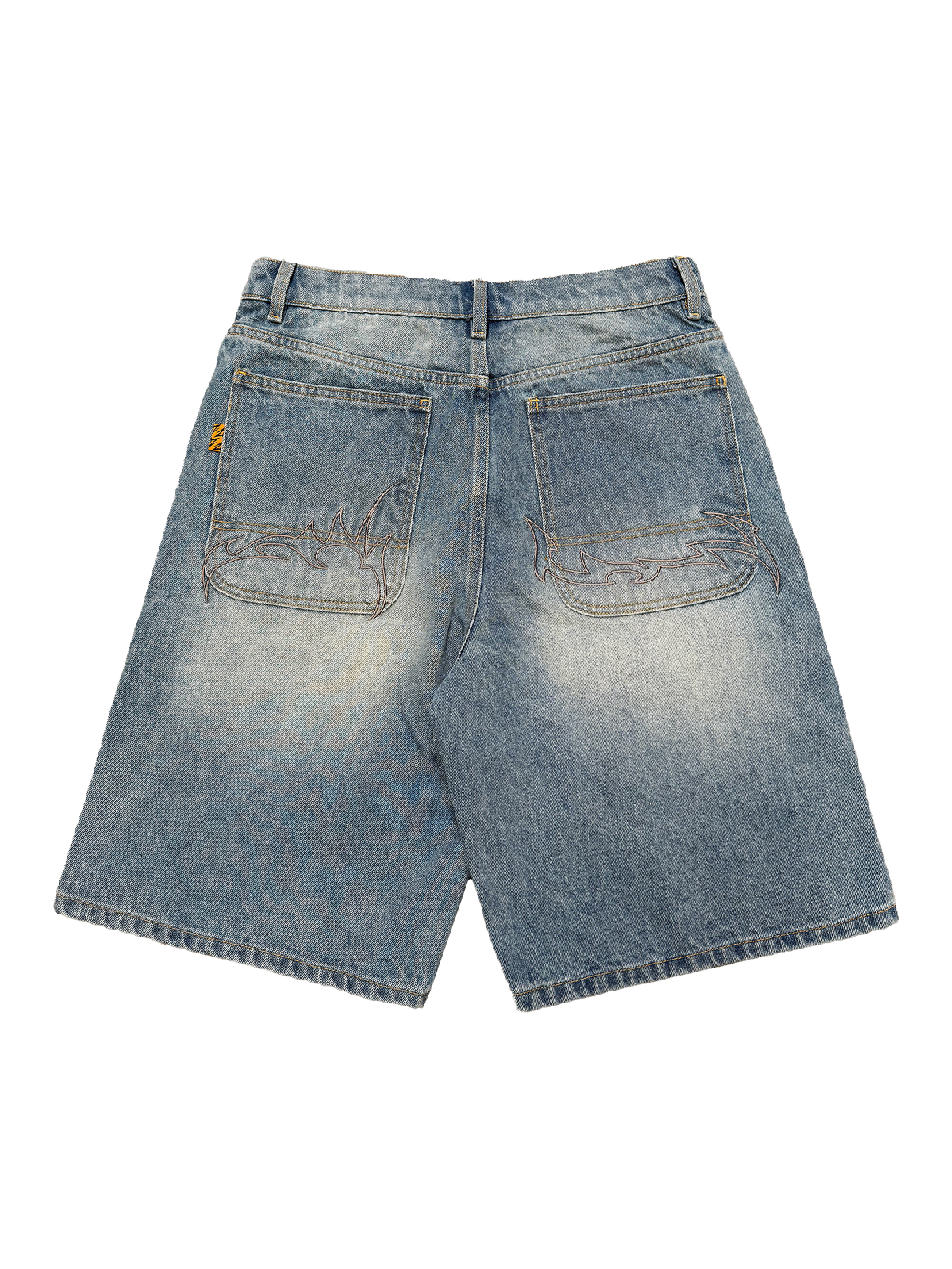 VINTAGE BLUE ORNAMENTS SHORT SIDE ARTS - Short streetwear - Shorts SIDE ARTS (1)