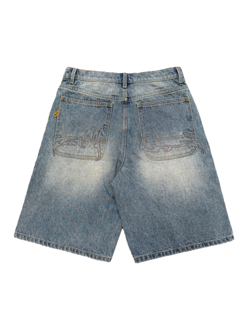 VINTAGE BLAUE ORNAMENTE SHORT - Kurze Hosen SIDE ARTS