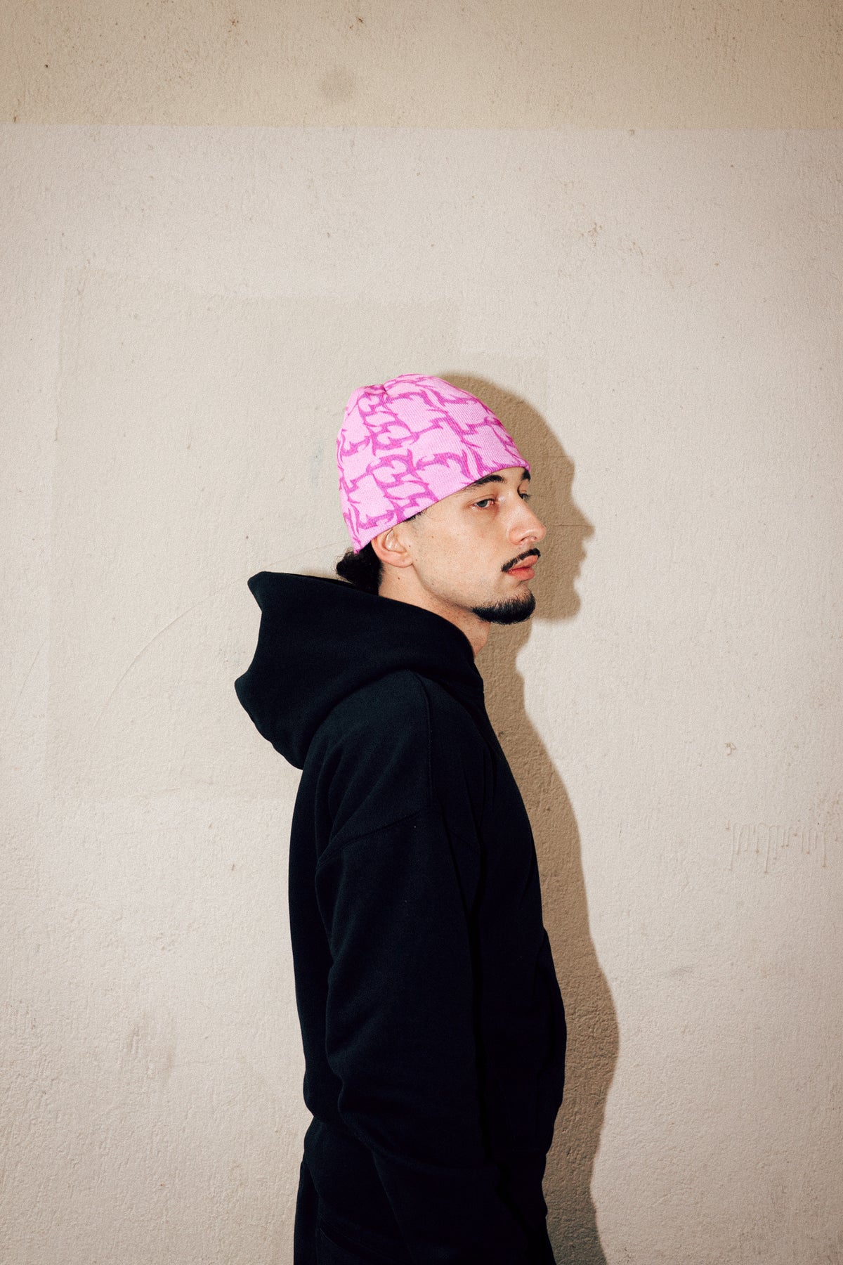 PINK ORNAMENTS BEANIE SIDE ARTS - Bonnet (vue 4) - Beanie SIDE ARTS (4)