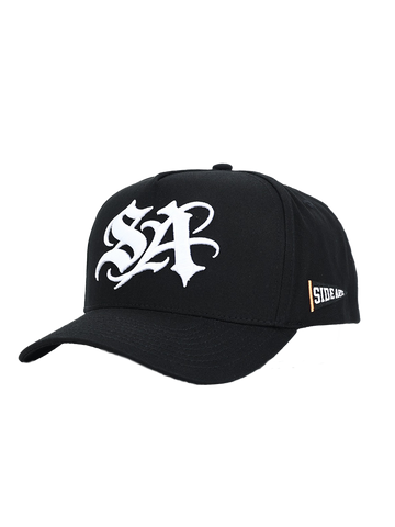 Casquette CHAMPS noire 5 panneaux SIDE ARTS, broderie 3D à l'avant - Trucker Cap SIDE ARTS