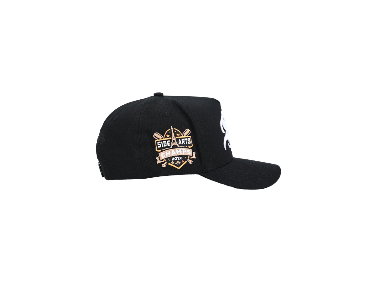 CHAMPS BLACK CAP - Trucker Cap SIDE ARTS (2)
