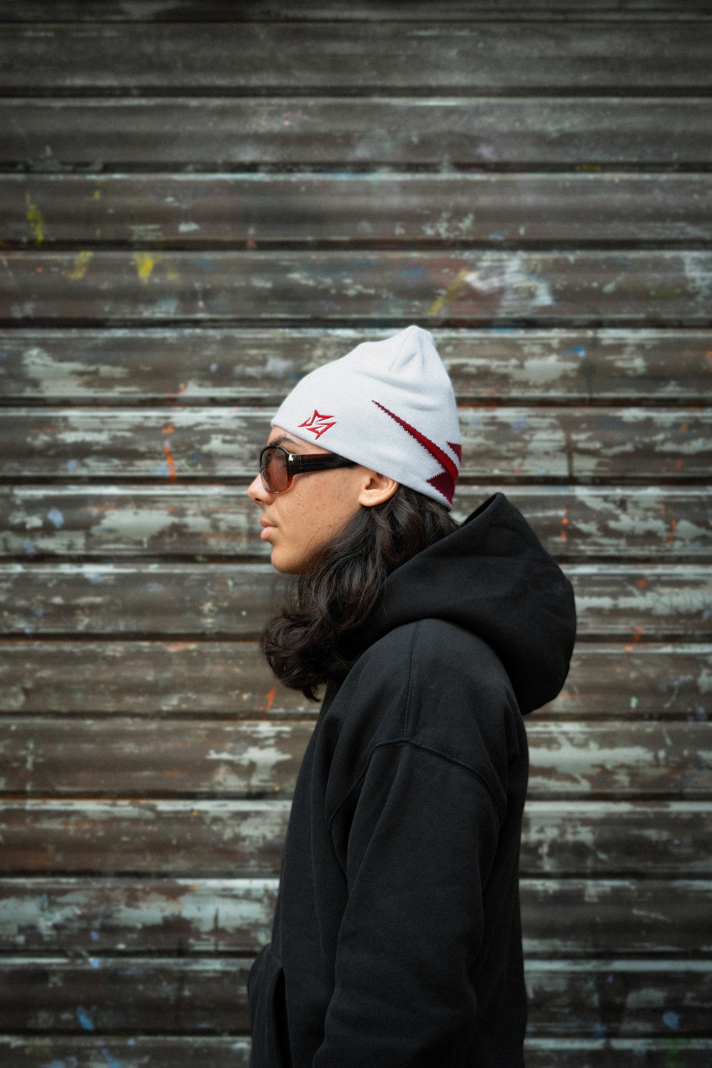 RED LOGO BEANIE