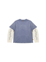 WASHED BLUE LAYER TEE