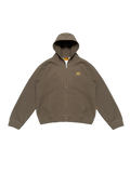 HEAVY WAFFLE ZIP HOODIE