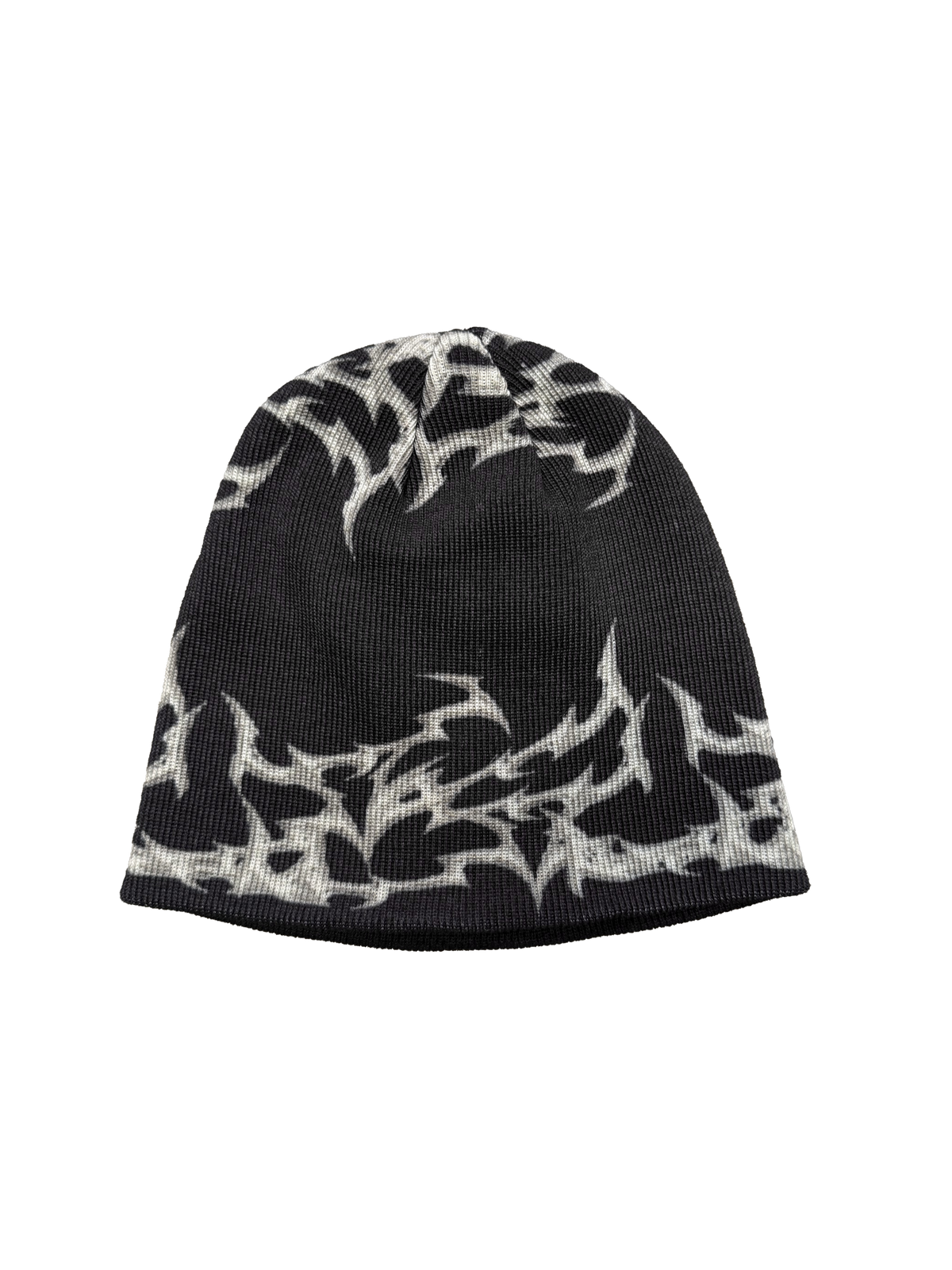 BLACK GREY ORNAMENTS BEANIE SIDE ARTS - Bonnet (vue 2) - Beanie SIDE ARTS (2)