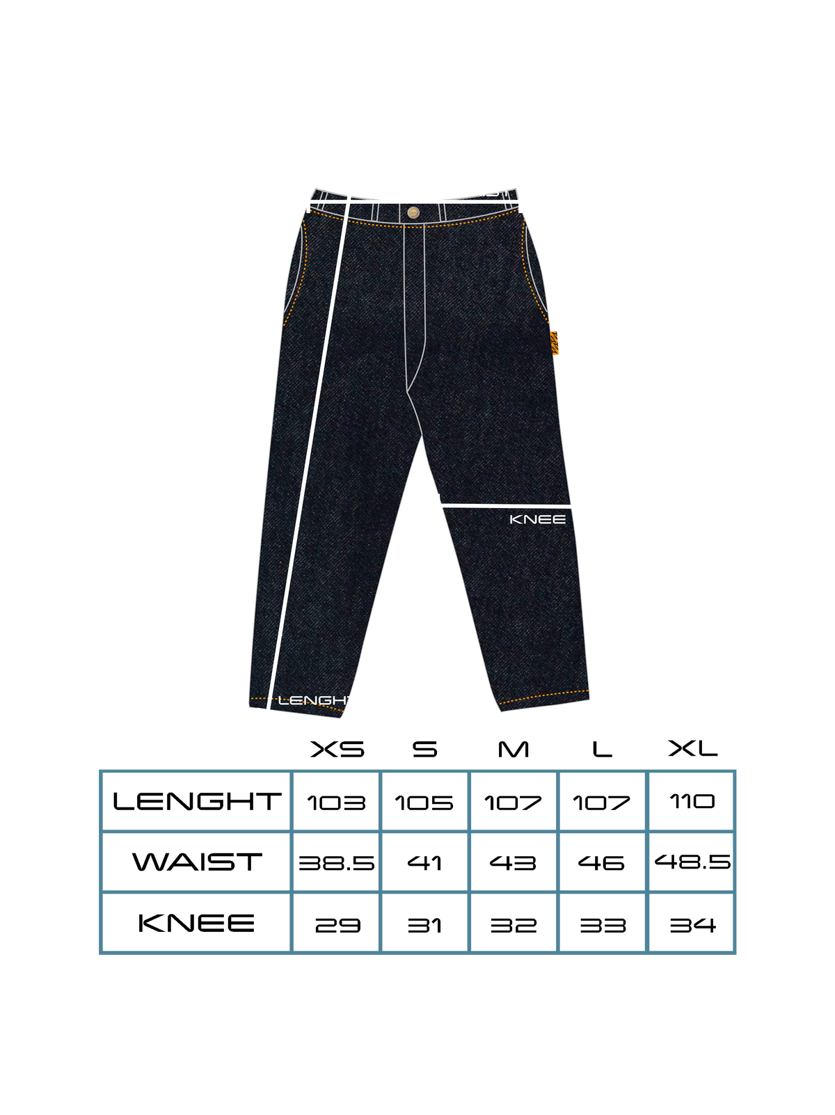 Sizing & fit — RAW LOGO DENIM 14 OZ