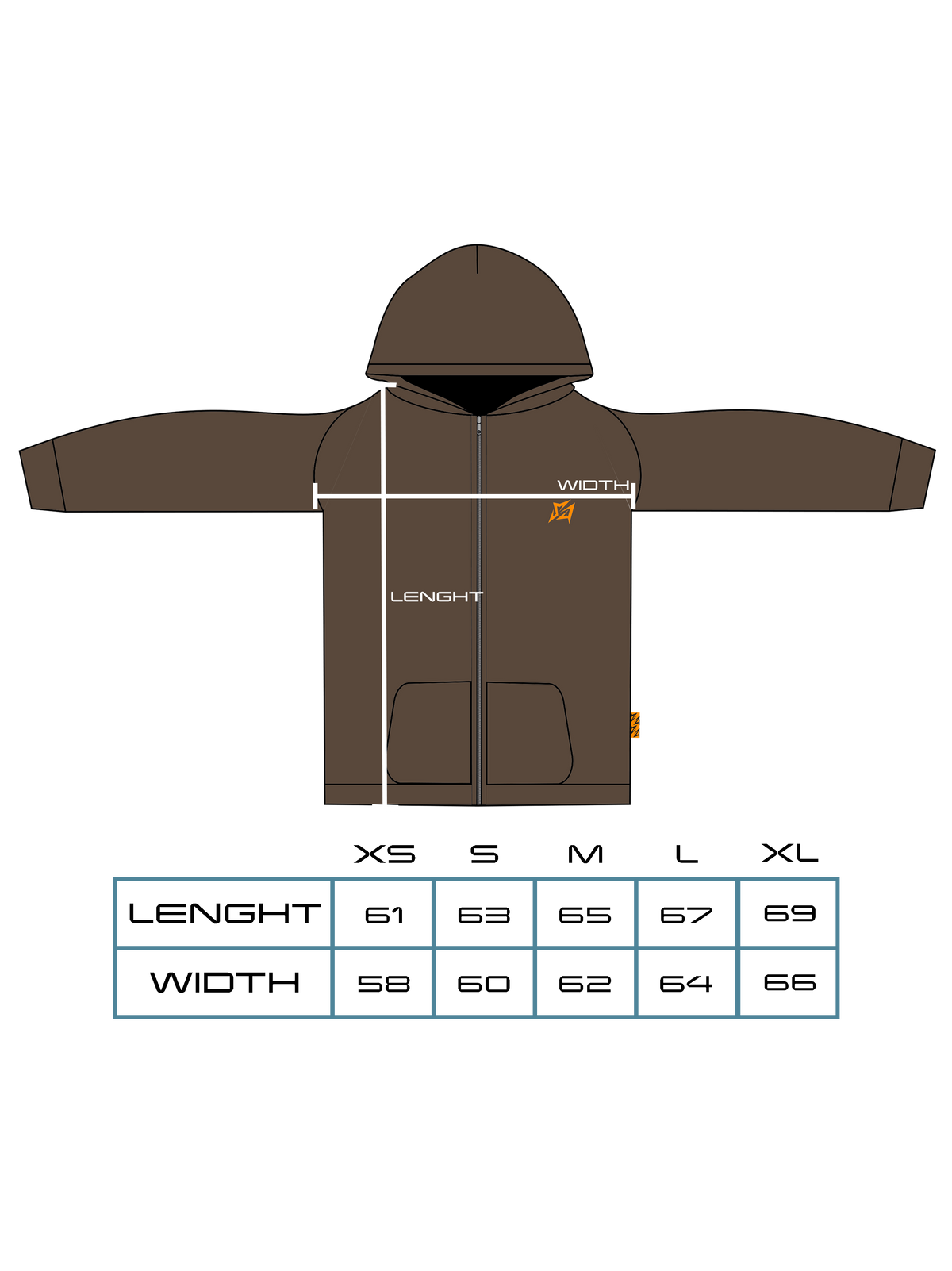 Sizing & fit — HEAVY WAFFLE ZIP HOODIE