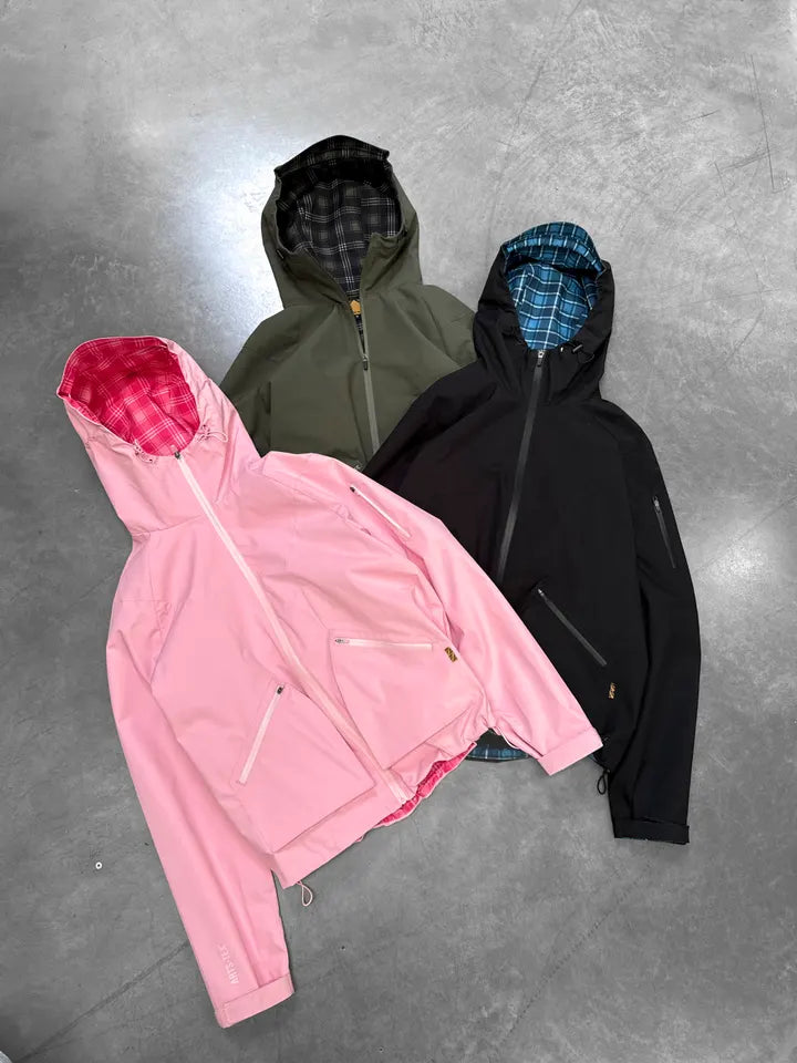 Trois vestes SIDE ARTS : rose, kaki et noire